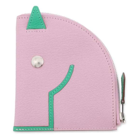 Hermes Paddock Chevre Misor Coin Case Wallet Mauve Silvestre Mint - Picture 3 of 6